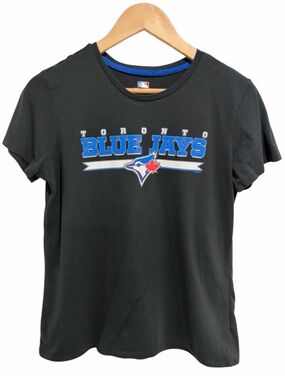 Genuine Merchandise Women’s Toronto Blue Jays Black Logo Tee Cotton Blend